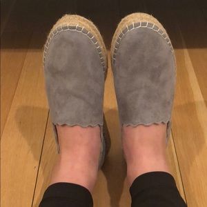 Gray Suede Espadrilles